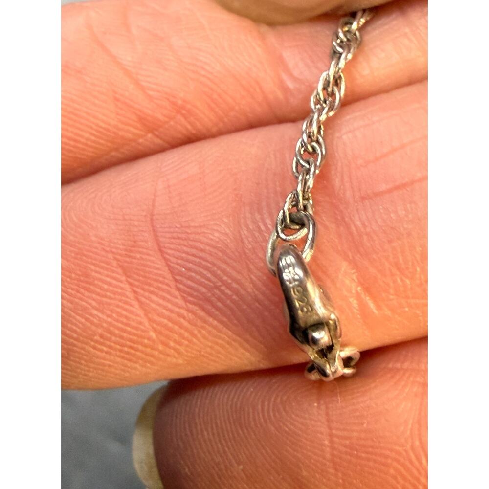 James Avery Flower and Heart Necklace 16" Sterling Silver Retired - Picture 4 of 6